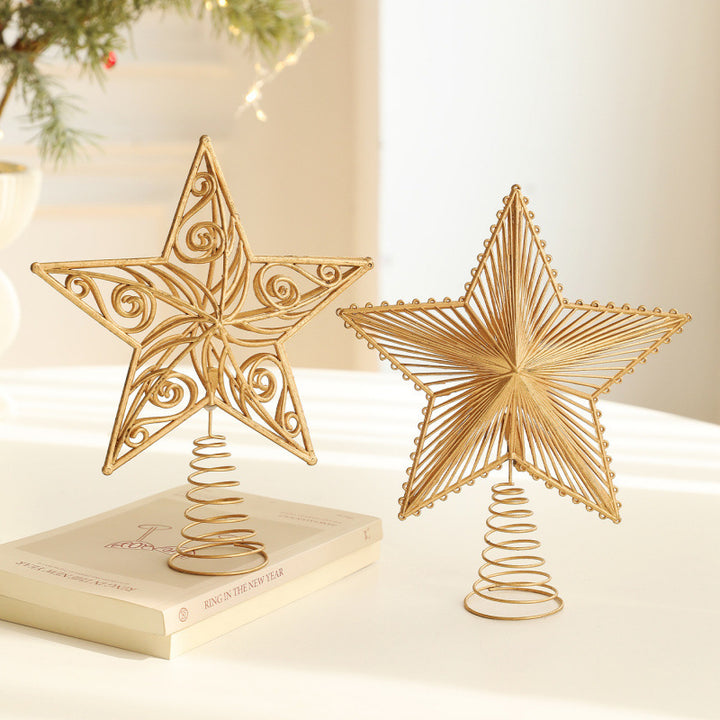 Weihnachtsbaum-Spitzenstern, strahlenförmiges Design