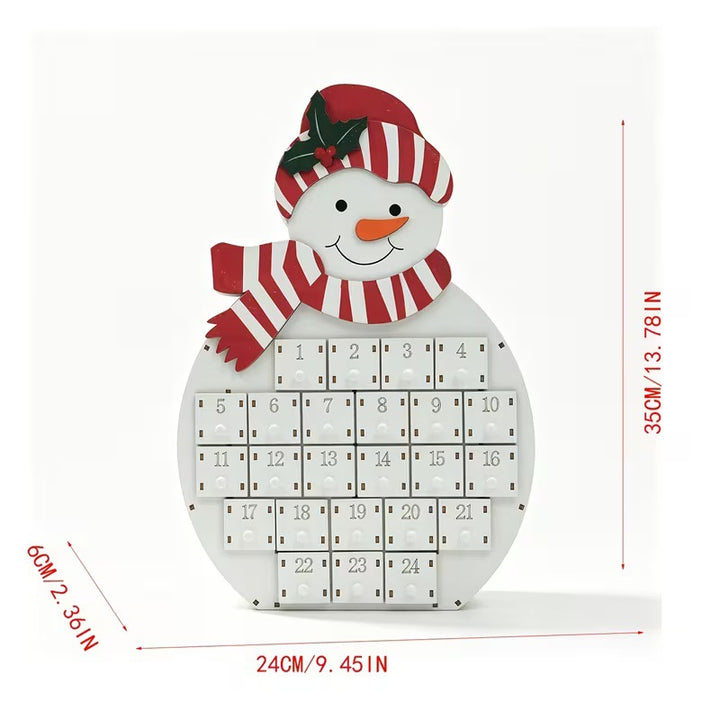 Weihnachts-Countdown-Kalender aus Holz, verschiedene Motive