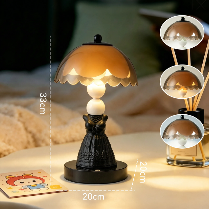 Vintage Kleid-Tischlampe aus ABS