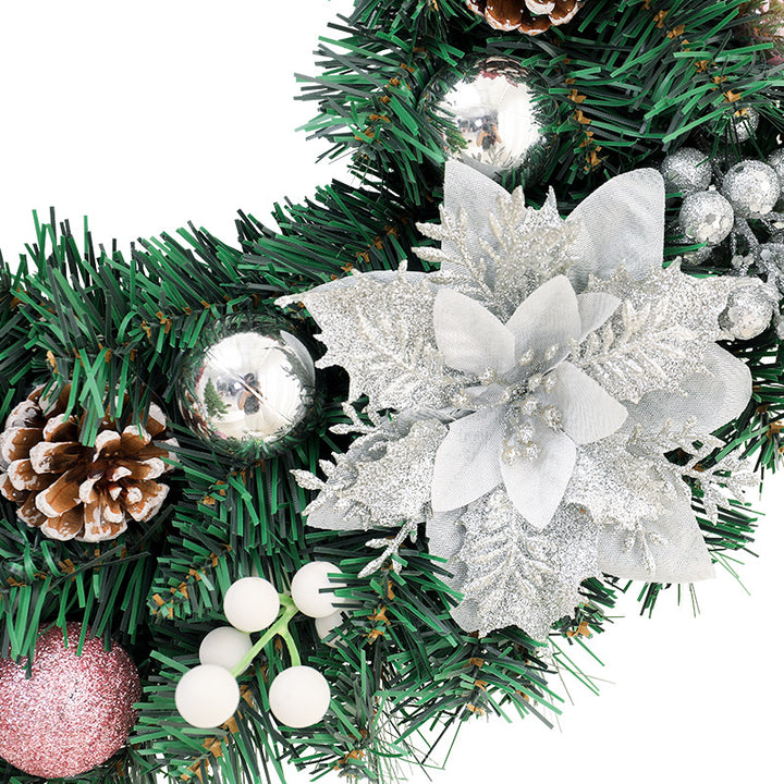 Weihnachtskranz aus PVC mit Tannenzapfen