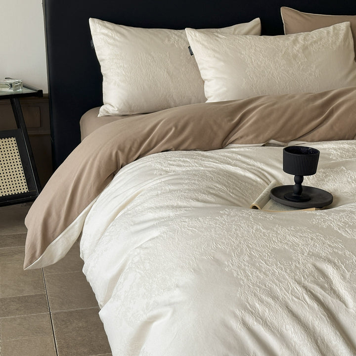 Baumwoll-Bettwäsche-Set mit Jacquard-Webung, verschiedene Größen