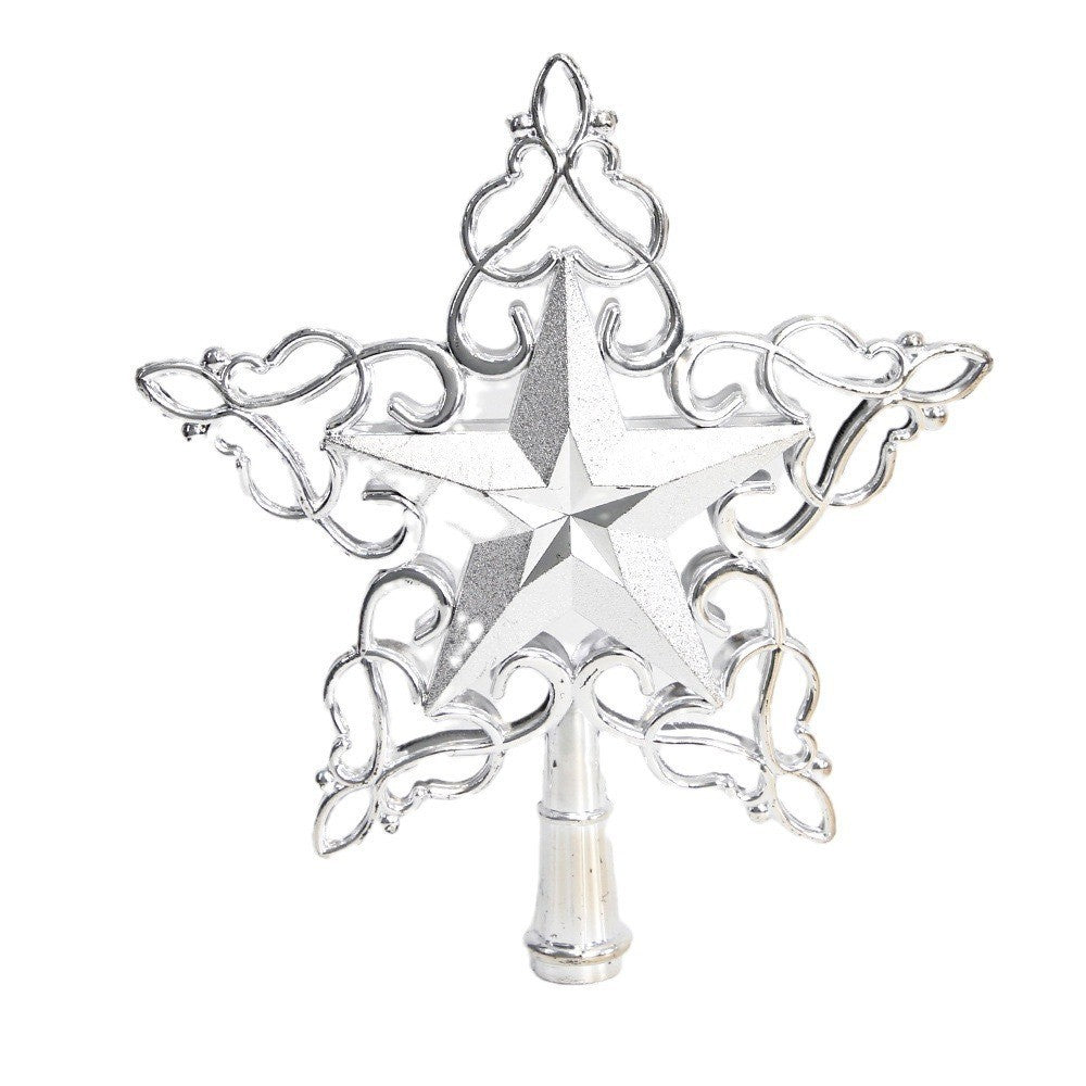 Weihnachtsbaum-Spitzenstern, 3D-Design mit Spitzenmuster