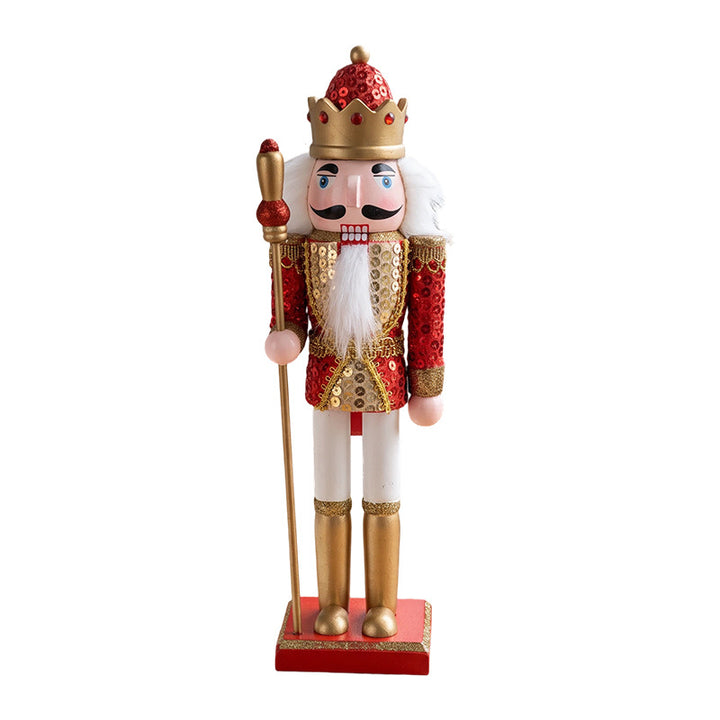 Holz-Nussknacker Figur, König oder Bär, 30 cm