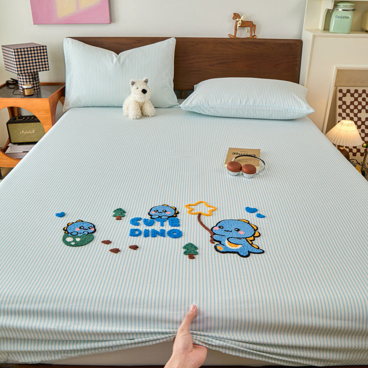 Baumwoll-Spannbettlaken-Set mit Cartoon-Motiven