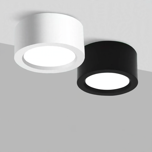 LED-Aufbauleuchte, rund, ohne Bohren