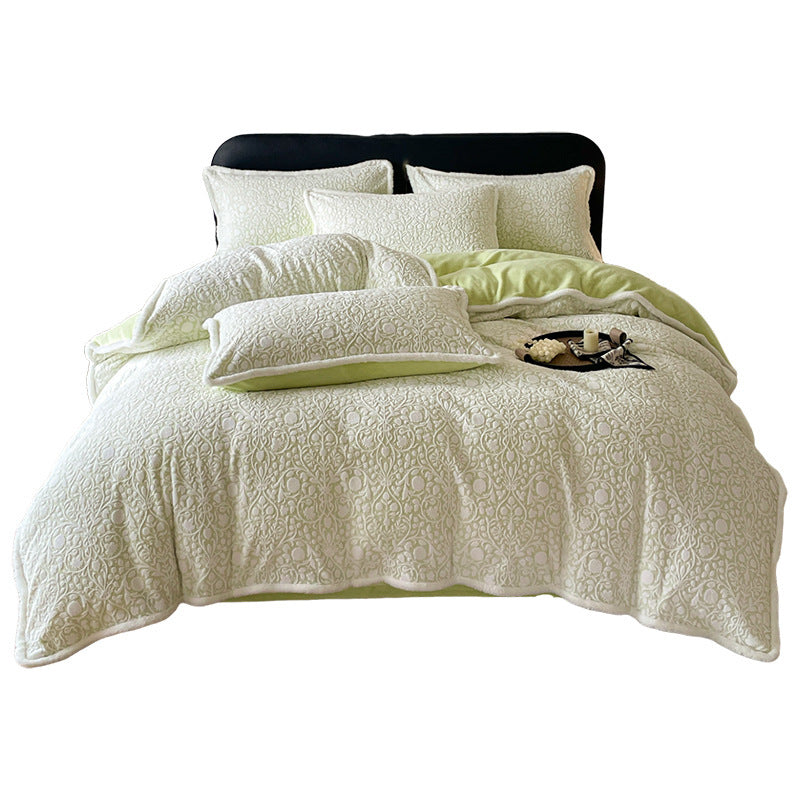 Milchfleece-Bettwäsche-Set, unifarben, modern