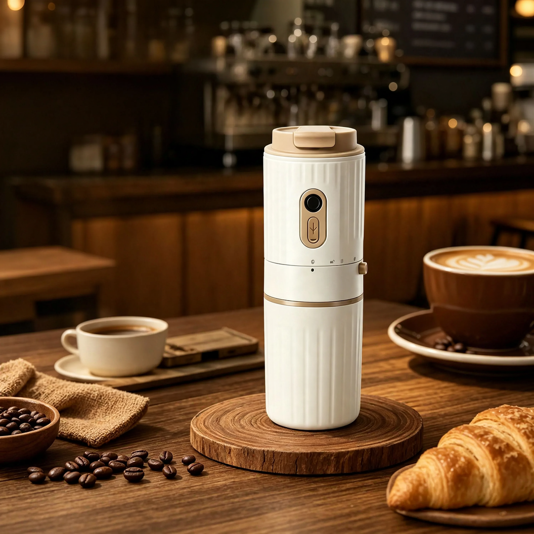 Tragbare Kaffeemaschine mit Mahlwerk, 250 ml