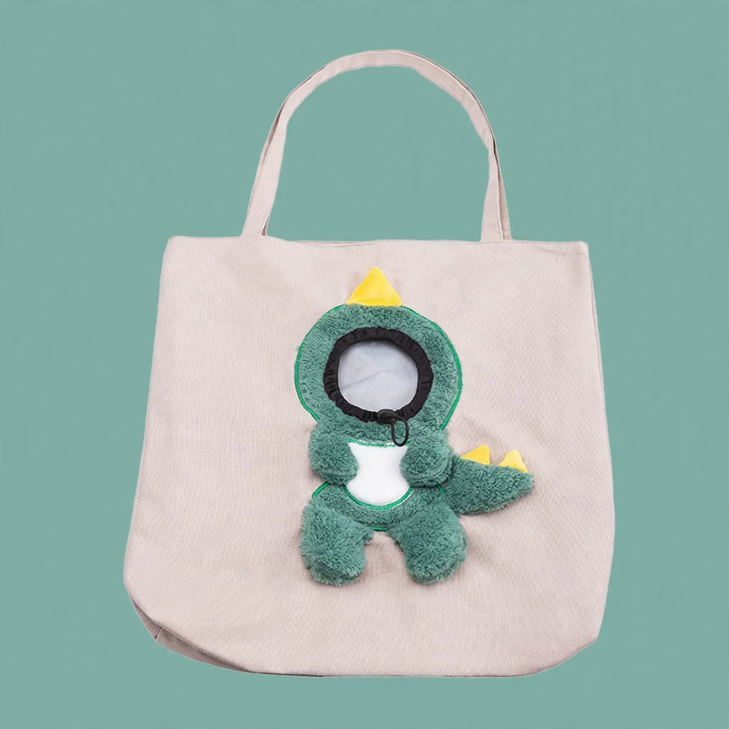 Haustiertasche aus Segeltuch, Kopf oben