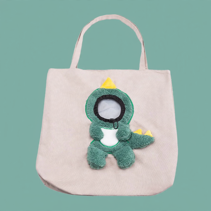 Haustiertasche aus Segeltuch, Kopf oben