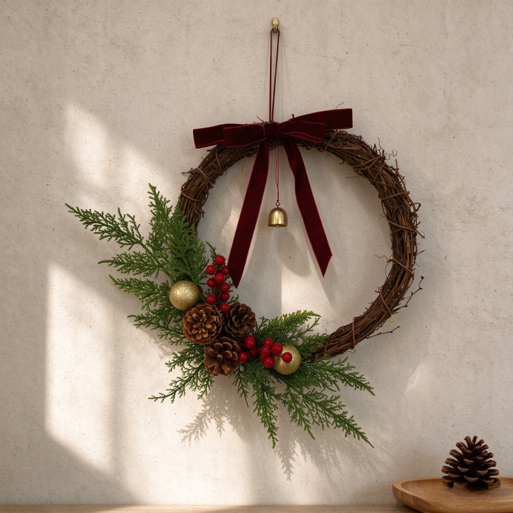 Weihnachtskranz aus Rattan, 15/30 cm