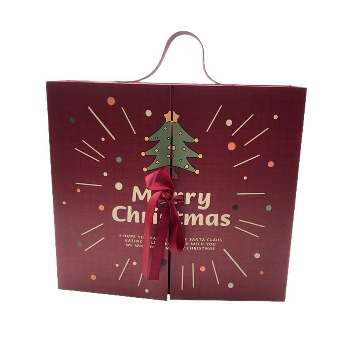 Weihnachts-Adventskalender-Geschenkbox mit Doppeltür