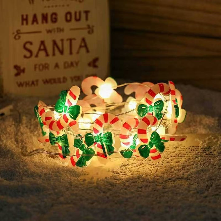 LED-Weihnachts-Lichterkette mit Motiven