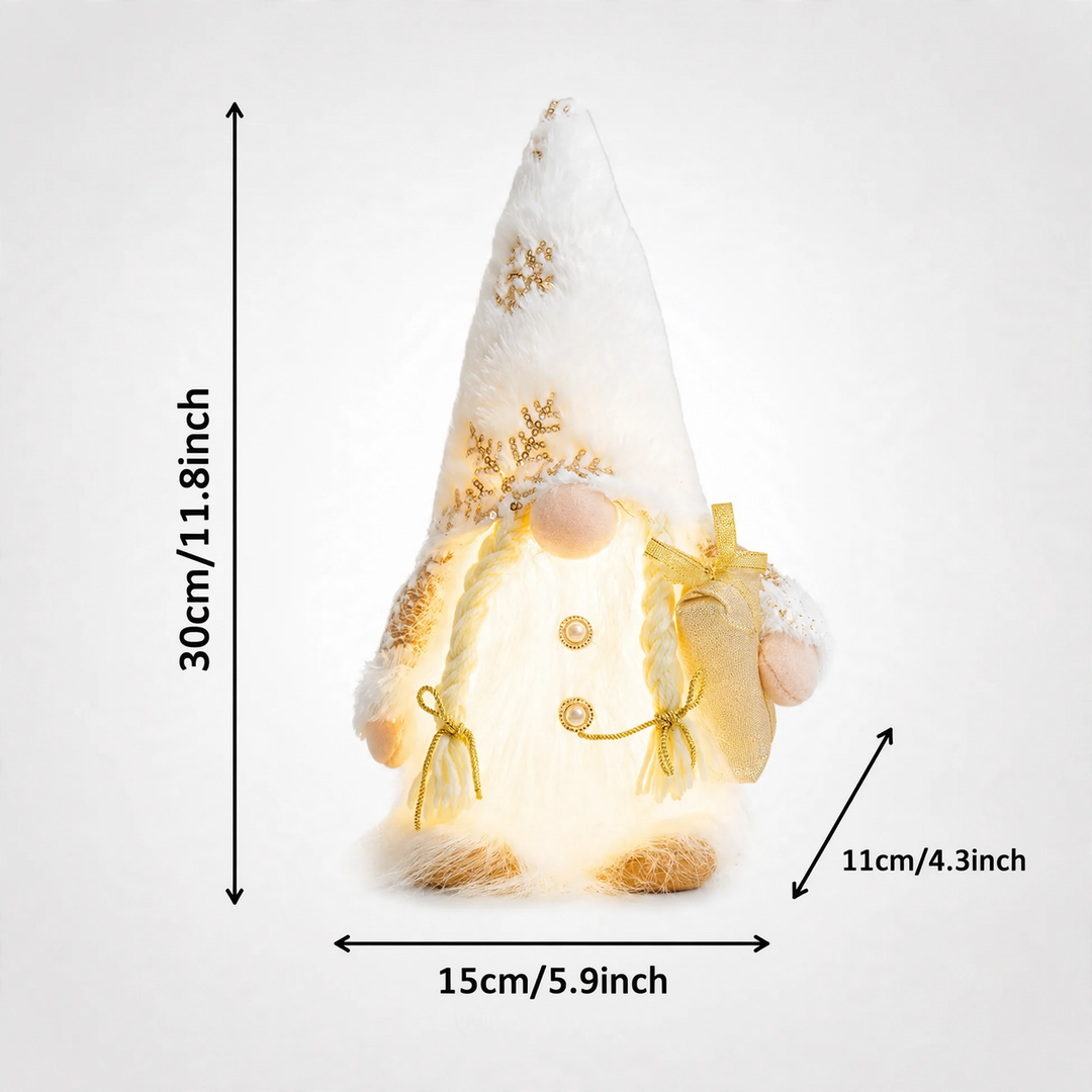 Glitzernder, leuchtender Weihnachtswichtel