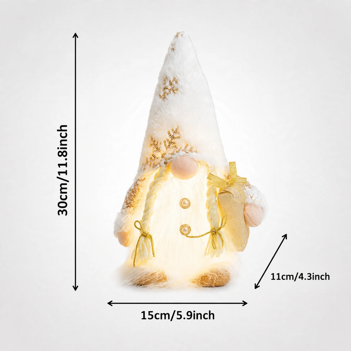 Glitzernder, leuchtender Weihnachtswichtel