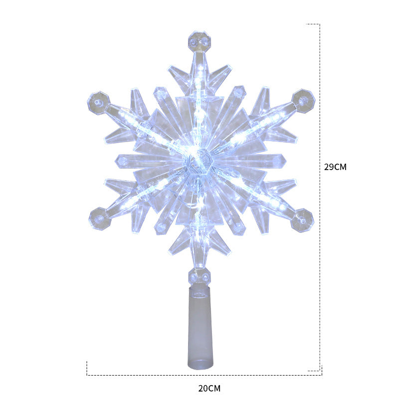 LED-Weihnachtsbaumspitze, Stern-Design, 20 cm