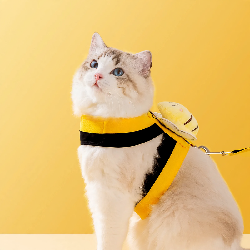 Mesh-Brustgeschirr mit Bienenmuster für Katzen