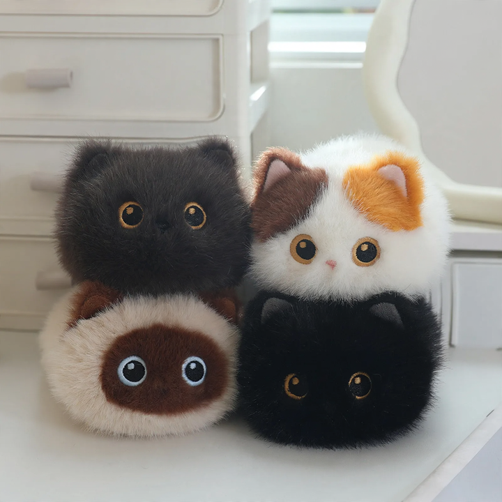 Flauschige Katzen-Kuschelkissen, 20 cm