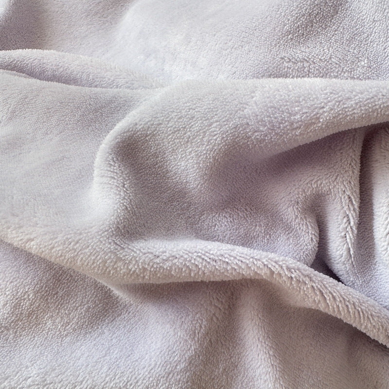 Einfarbiges Milchfaser-Fleece Bettwäsche-Set, warm und weich