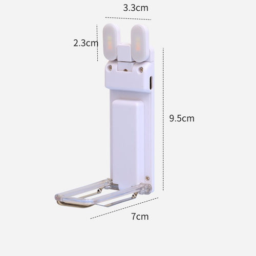 Tragbare LED-Klemmleuchte für Bücher, USB-aufladbar