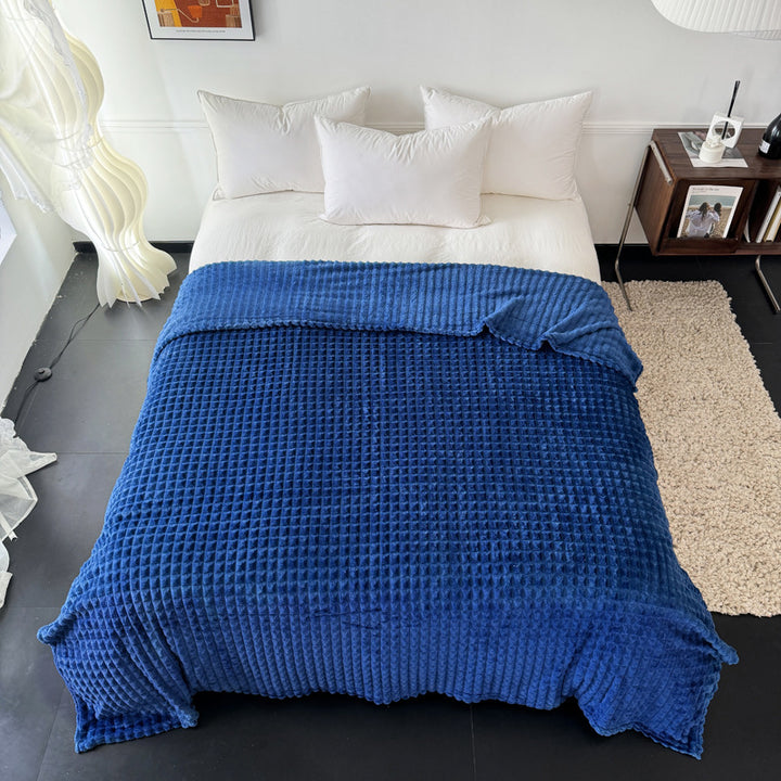 Flauschige Flanell-Wohndecke, unifarben, verschiedene Größen