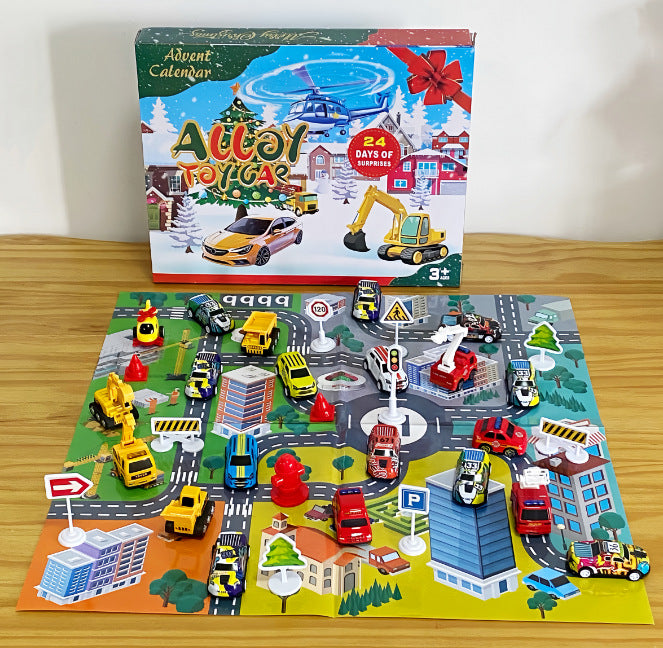 Weihnachts-Adventskalender mit Modellautos