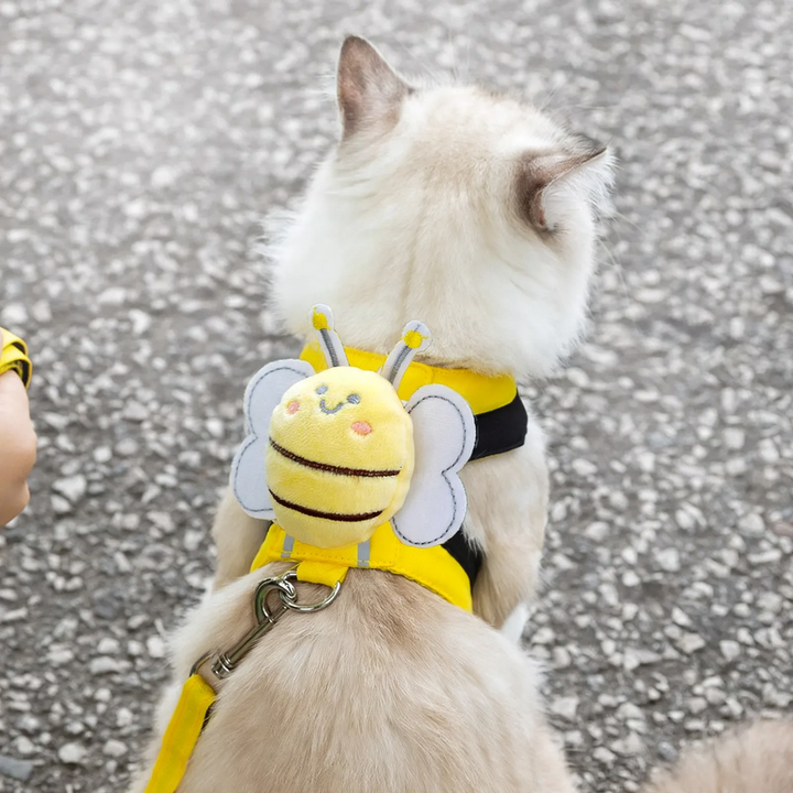 Katzen-Brustgeschirr mit Leine, Stoff