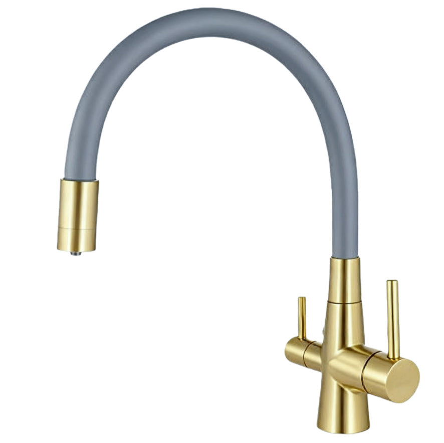 Edelstahl-Küchenarmatur mit Brausefunktion