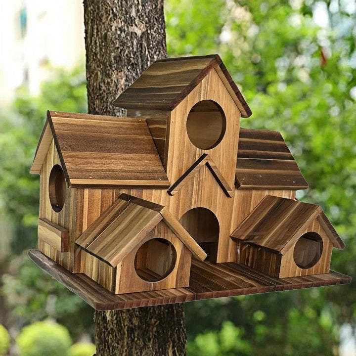 Villenartiges Holz-Vogelhaus für den Garten