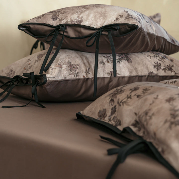 Baumwoll-Bettwäsche-Set, Blumenmuster, Vintage-Stil