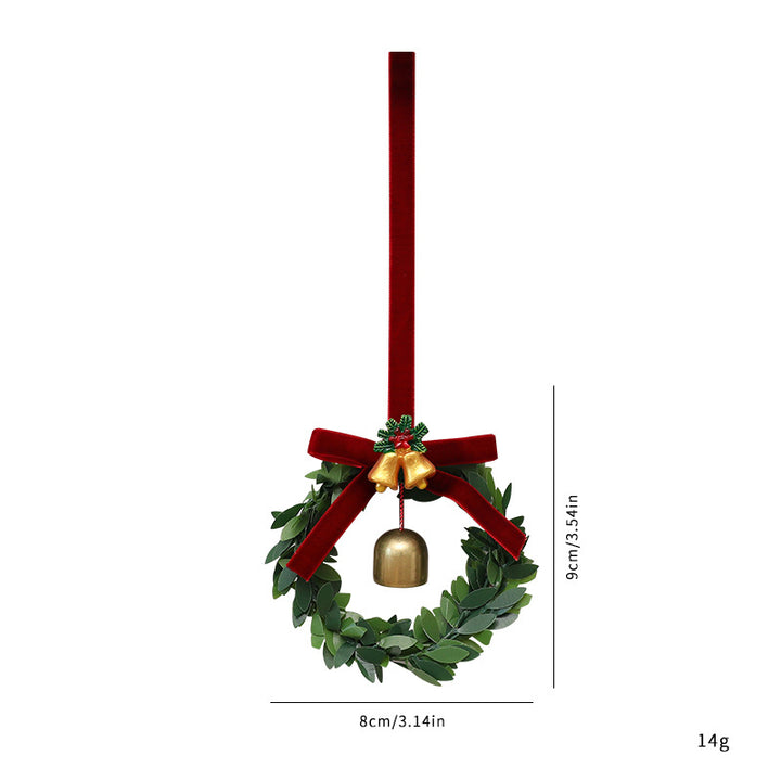 Weihnachtlicher Kranz-Anhänger mit Glocken