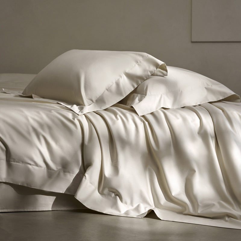 Baumwoll-Bettwäsche-Set, einfarbig, Satin-Webart