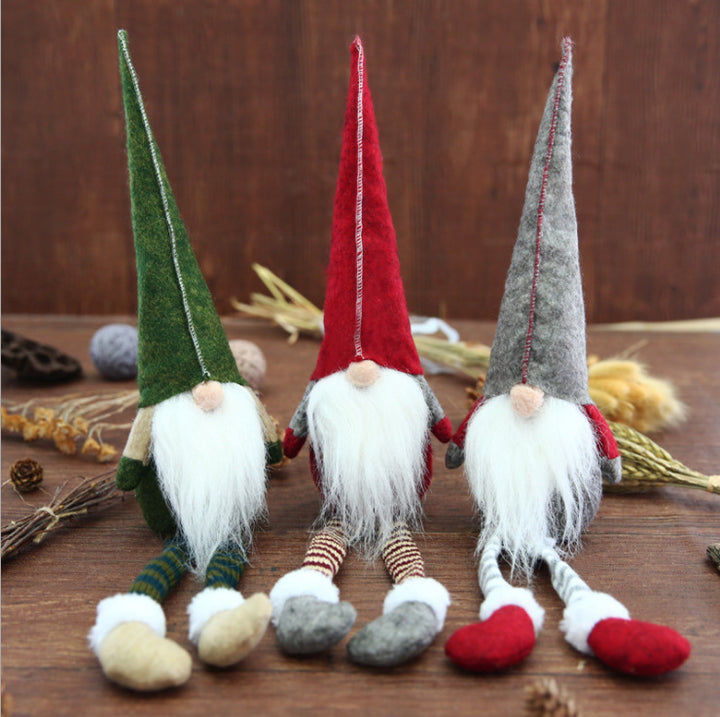 Weihnachts-Wichtelfigur mit langen Beinen