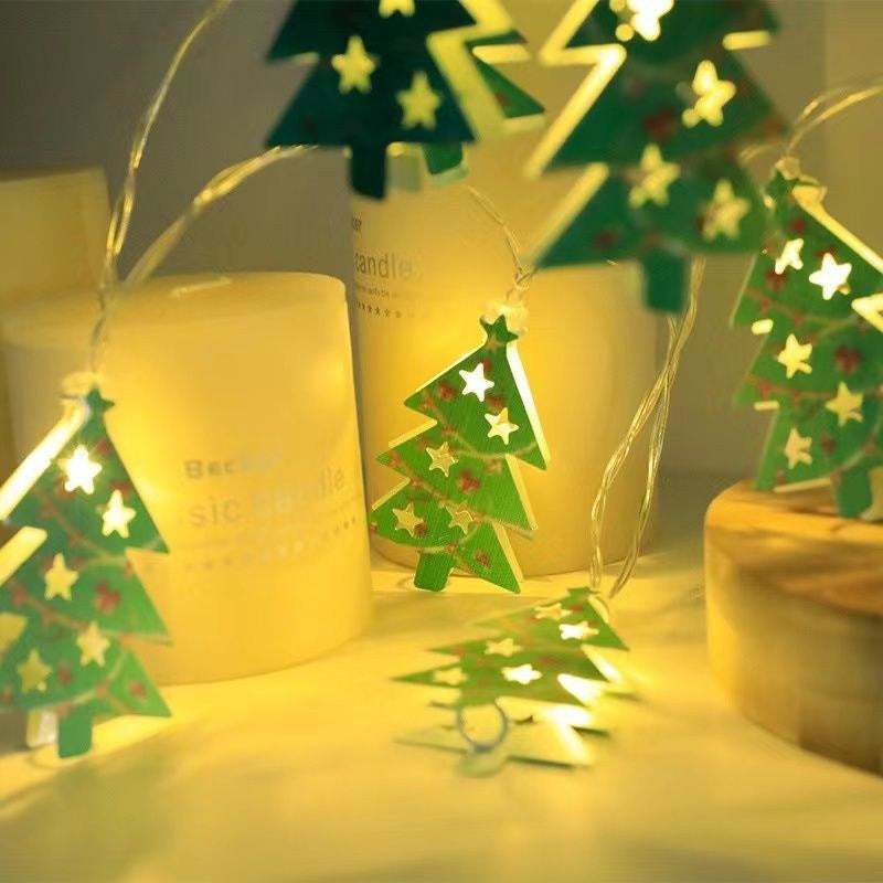 Dekorative LED-Lichterkette mit Eisen-Elementen
