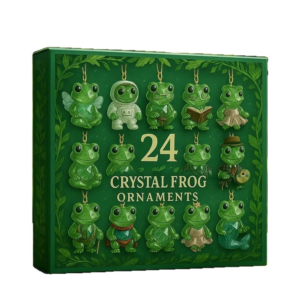 Weihnachts-Adventskalender mit Frosch-Anhängern
