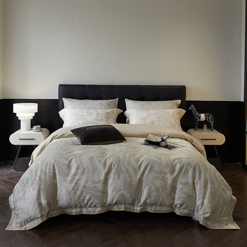 Luxuriöses 4-teiliges Bettwäsche-Set aus Tencel-Baumwolle