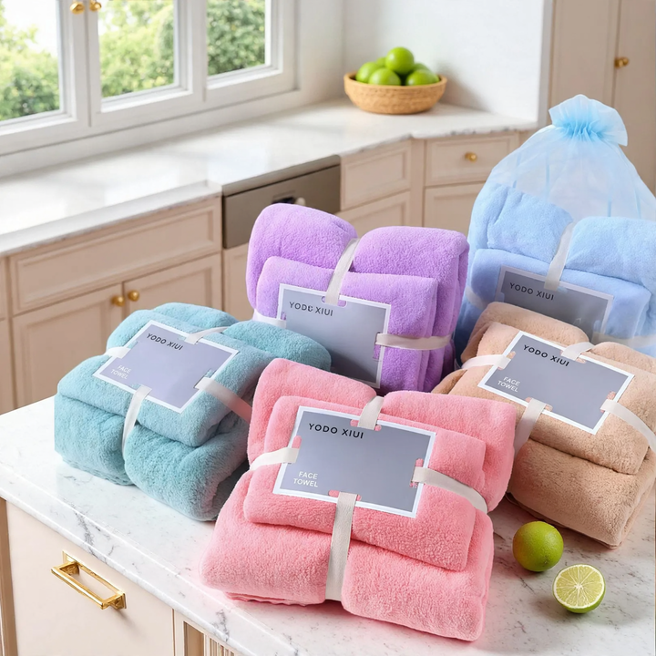 Handtuch-Set aus Mikrofaser, 2-teilig