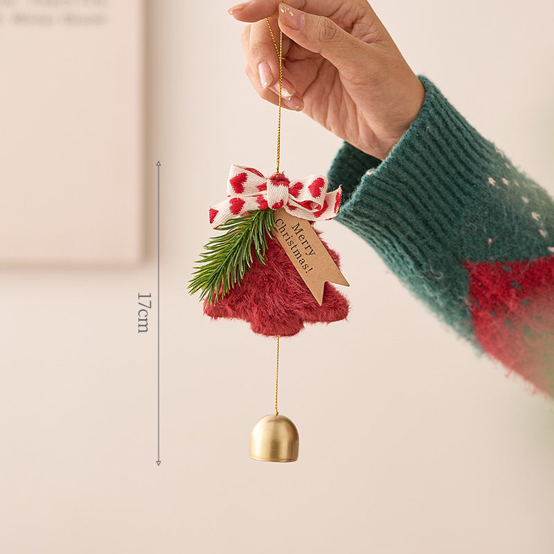 Weihnachtlicher Glocken-Anhänger mit Kranz