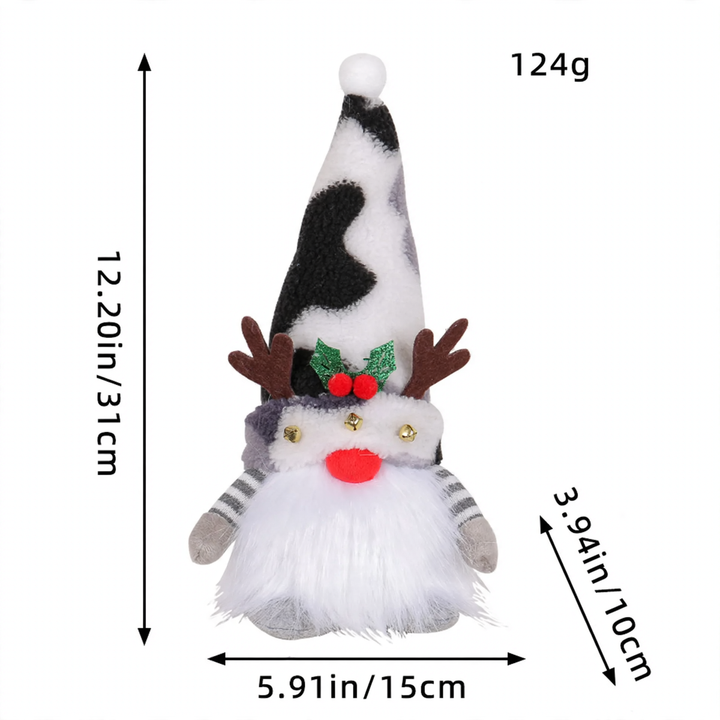 Leuchtende Weihnachts-Wichtelfigur mit Pailletten