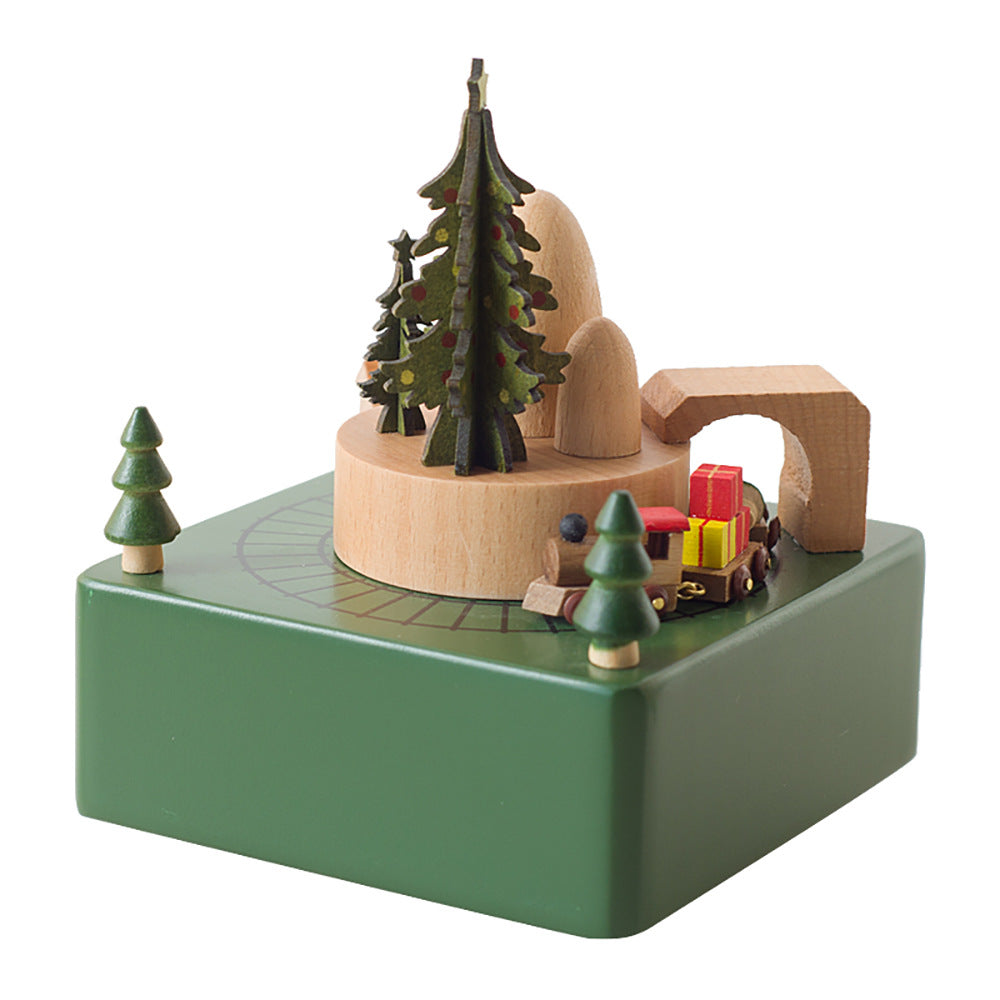 Dekorative Holz-Spieluhr für Weihnachten