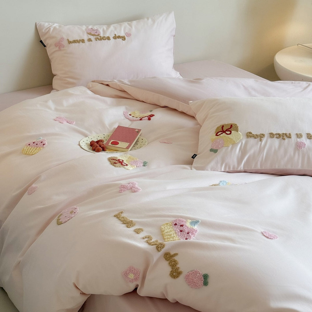 Baumwoll-Bettwäsche-Set mit Cartoon-Motiv für Mädchen