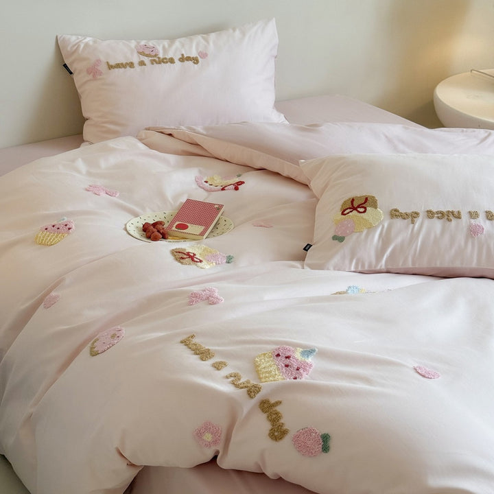 Baumwoll-Bettwäsche-Set mit Cartoon-Motiv für Mädchen