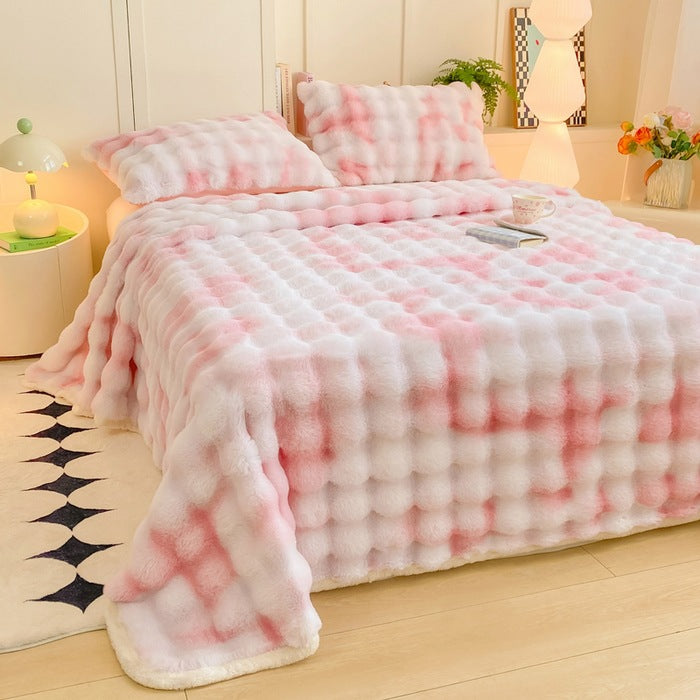 Weiches Bettlaken aus Milchfaser-Fleece, 180x200-220cm