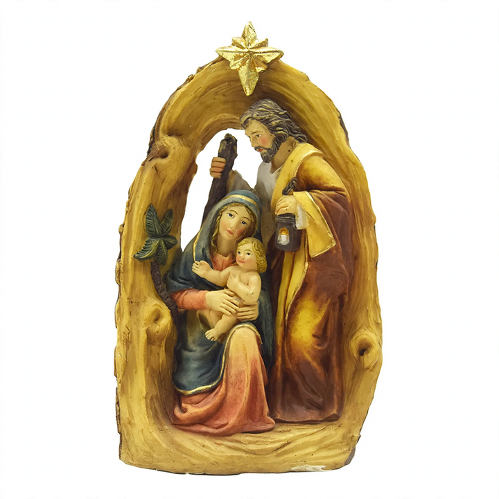 Heilige Familie Krippenfigur aus Kunstharz