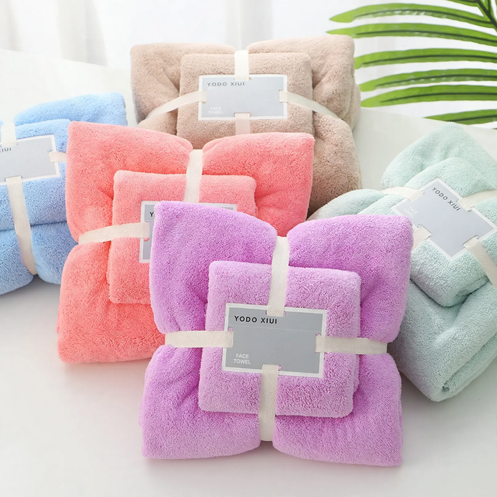Handtuch-Set aus Mikrofaser, 2-teilig
