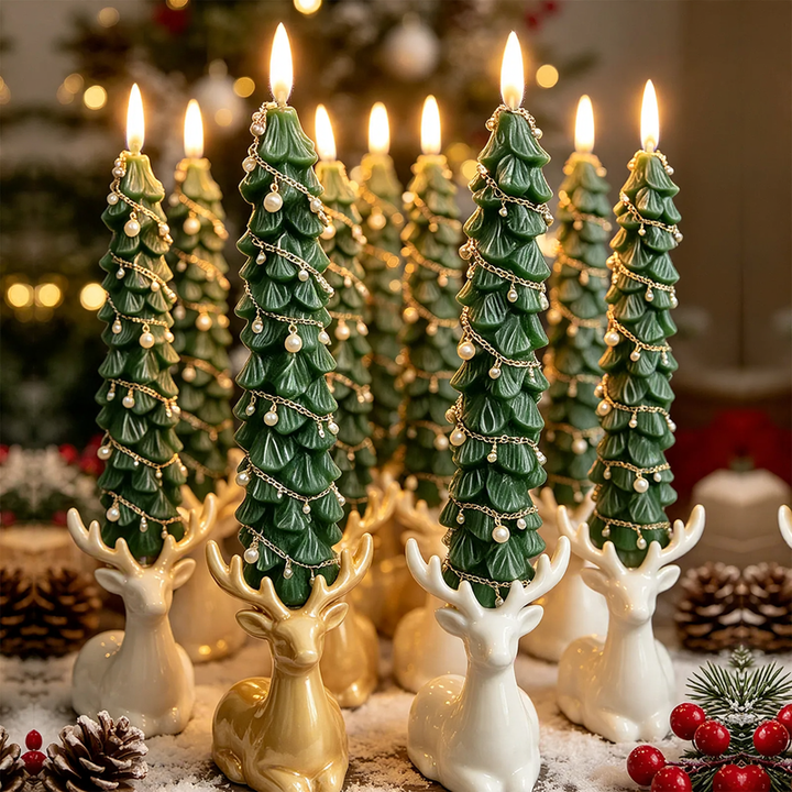 Dekorative LED-Weihnachtsbaum-Kerze mit Fernbedienung