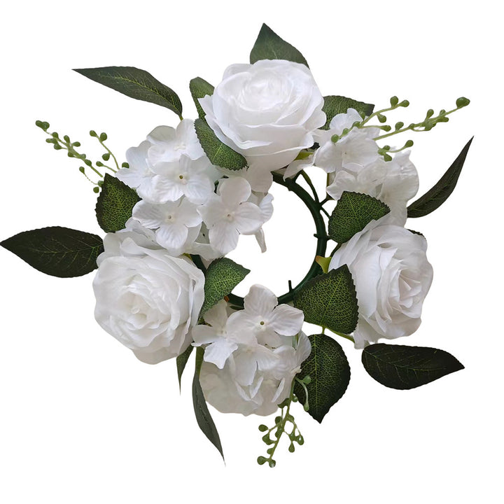 Künstlicher Rosen-Kerzenkranz, 20 cm