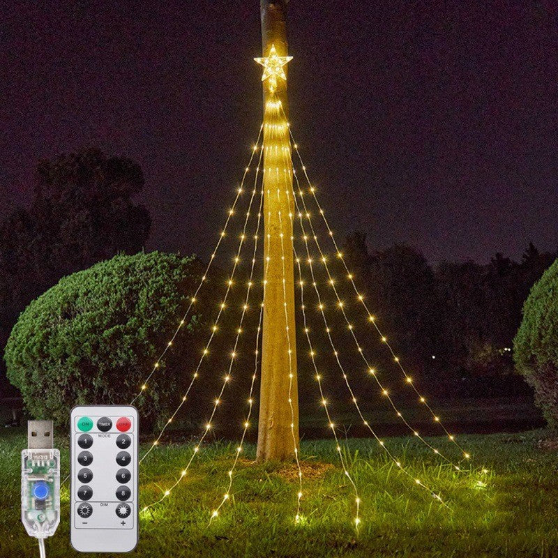 LED-Weihnachtsbaum-Sternaufsatz mit Fernbedienung