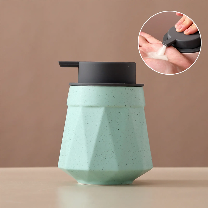 Keramik-Seifenspender mit Druckpumpe