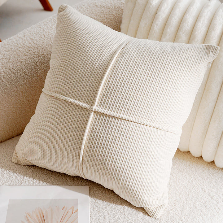 Dekokissen Jacquard, Creme und Schwarz