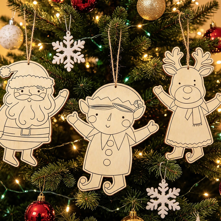 Hölzerner Wichtel-Anhänger für Weihnachtsbaum